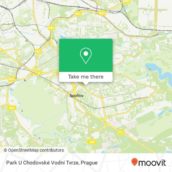 Park U Chodovské Vodní Tvrze map