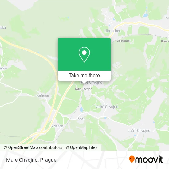 Malé Chvojno map