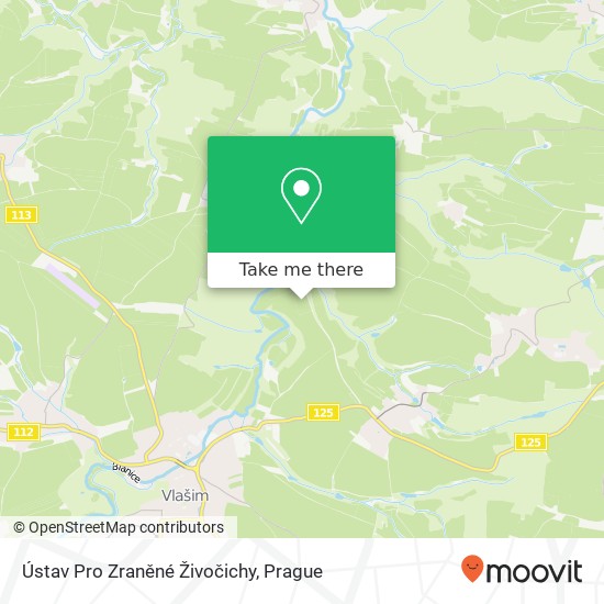 Ústav Pro Zraněné Živočichy map