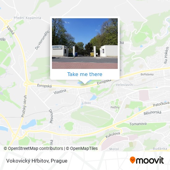 Vokovický Hřbitov map