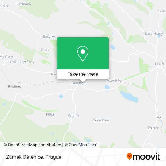 Zámek Dětěnice map
