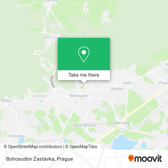 Карта Bohosudov Zastávka