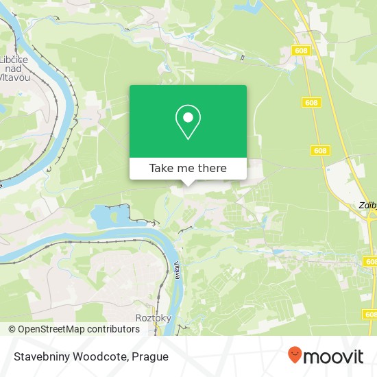Stavebniny Woodcote map