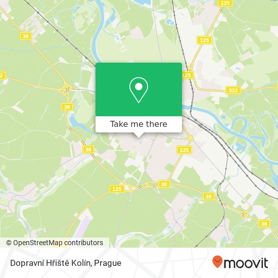 Карта Dopravní Hřiště Kolín