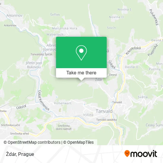 Карта Ždár