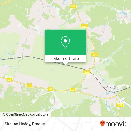 Skokan Hnědý map