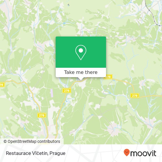 Restaurace Vlčetín map