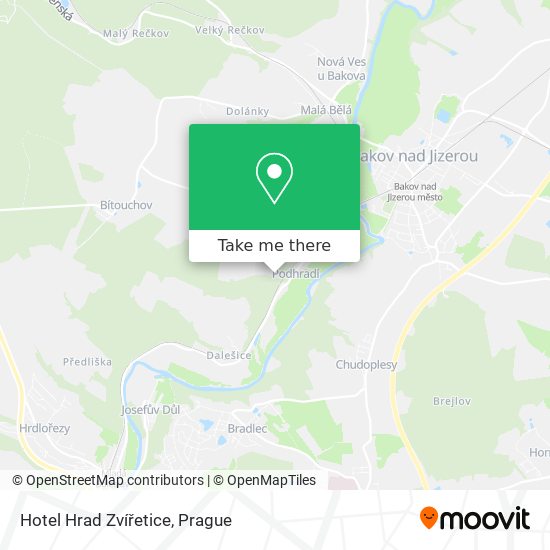 Hotel Hrad Zvířetice map