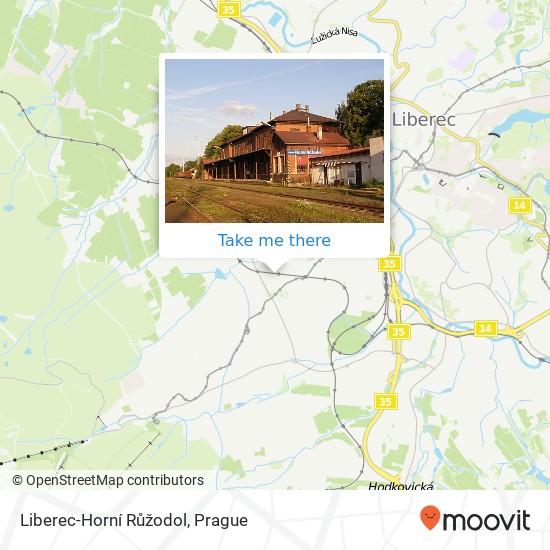 Liberec-Horní Růžodol map