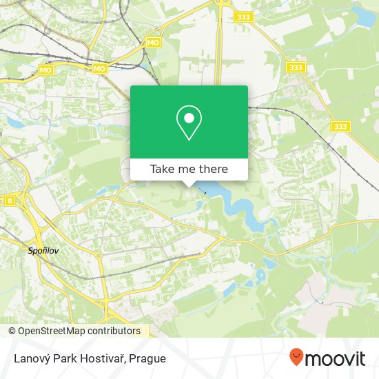 Lanový Park Hostivař map