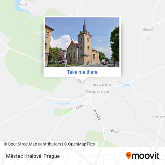 Městec Králové map