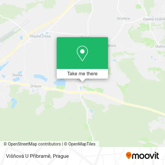 Карта Višňová U Příbramě