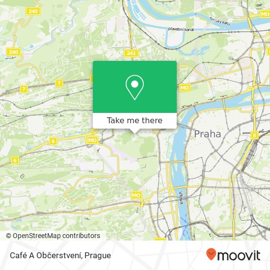 Café A Občerstvení map