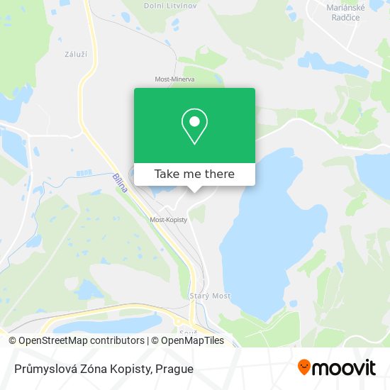 Průmyslová Zóna Kopisty map