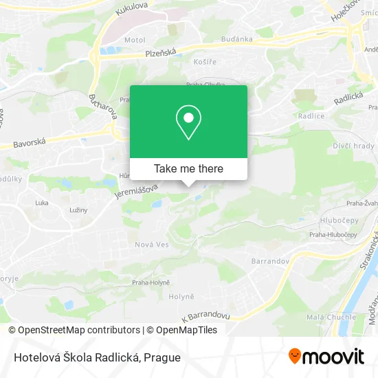 Карта Hotelová Škola Radlická
