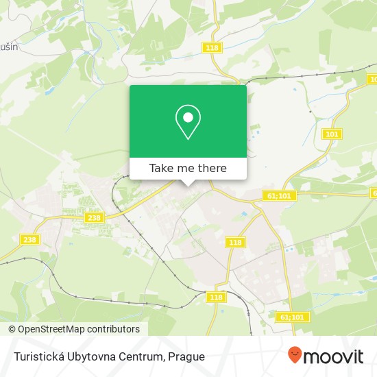 Turistická Ubytovna Centrum map