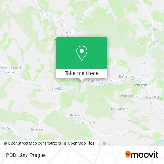 Карта POD Lány