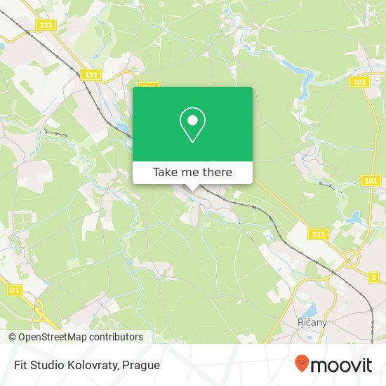 Fit Studio Kolovraty map