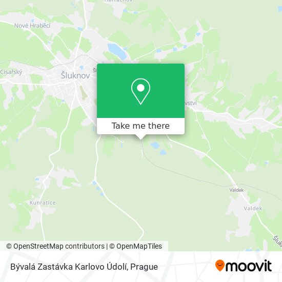 Bývalá Zastávka Karlovo Údolí map