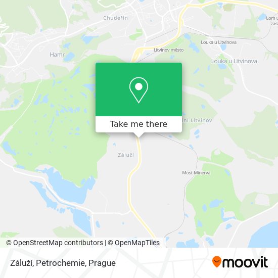 Záluží, Petrochemie map