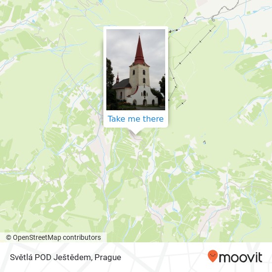 Světlá POD Ještědem map