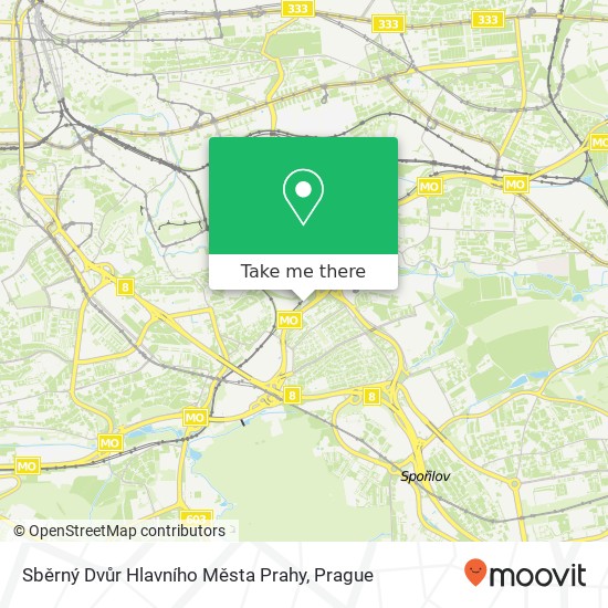 Карта Sběrný Dvůr Hlavního Města Prahy