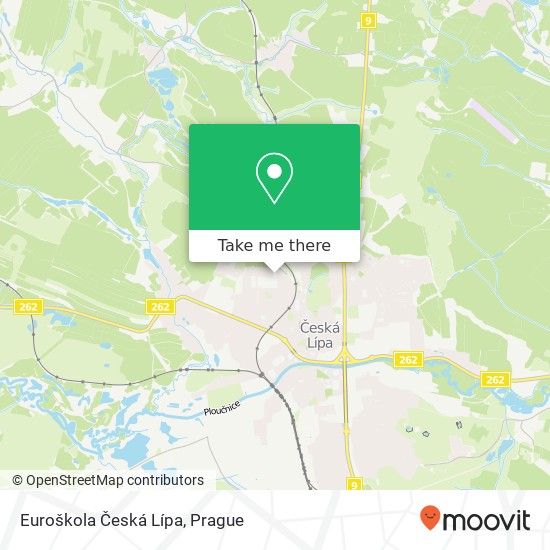 Euroškola Česká Lípa map