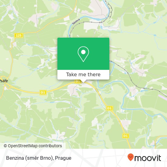 Benzina (směr Brno) map