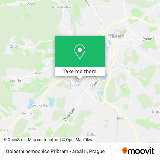 Oblastní nemocnice Příbram - areál II map