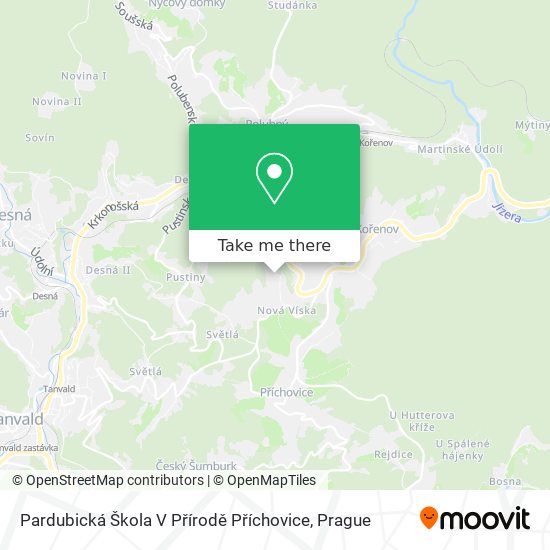 Pardubická Škola V Přírodě Příchovice map