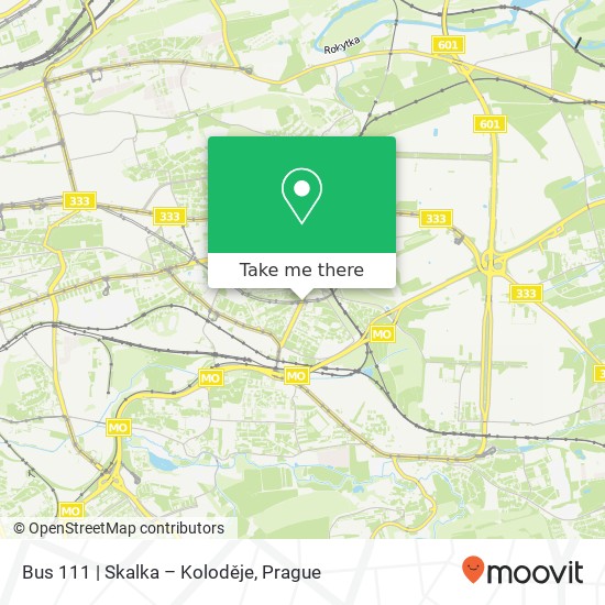 Bus 111 | Skalka – Koloděje map