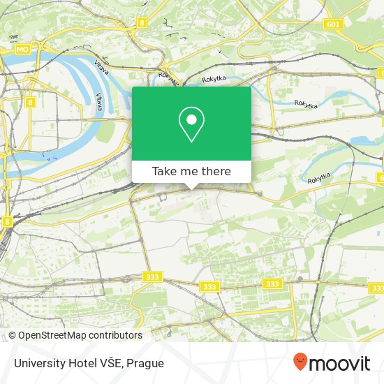 University Hotel VŠE map