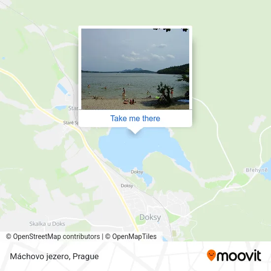 Карта Máchovo jezero