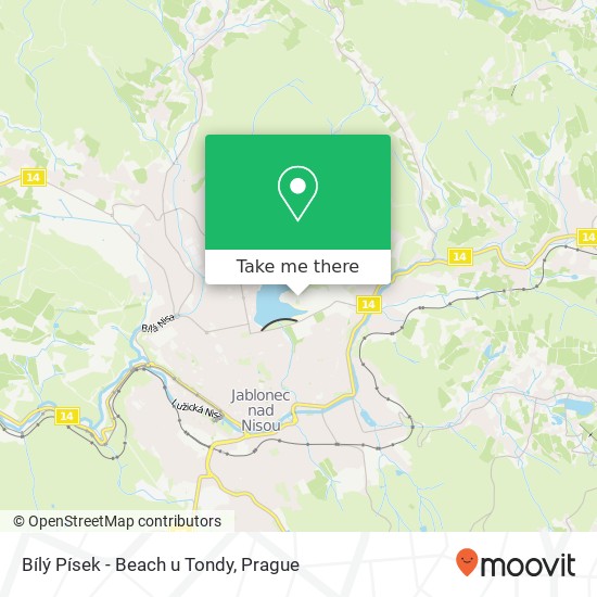 Bílý Písek - Beach u Tondy map