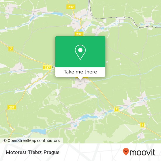 Motorest Třebíz map