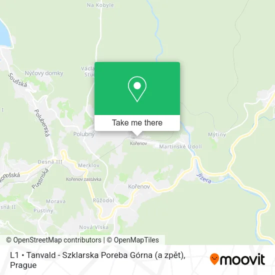 L1 • Tanvald - Szklarska Poreba Górna (a zpět) map