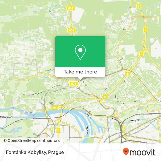 Fontánka Kobylisy map