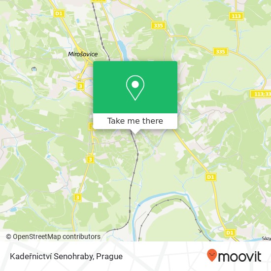 Kadeřnictví Senohraby map