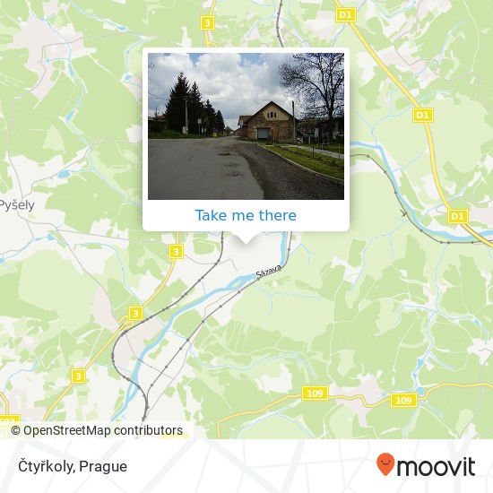 Čtyřkoly map