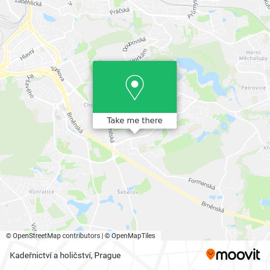 Kadeřnictví a holičství map