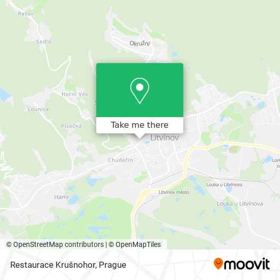 Restaurace Krušnohor map