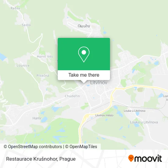 Карта Restaurace Krušnohor