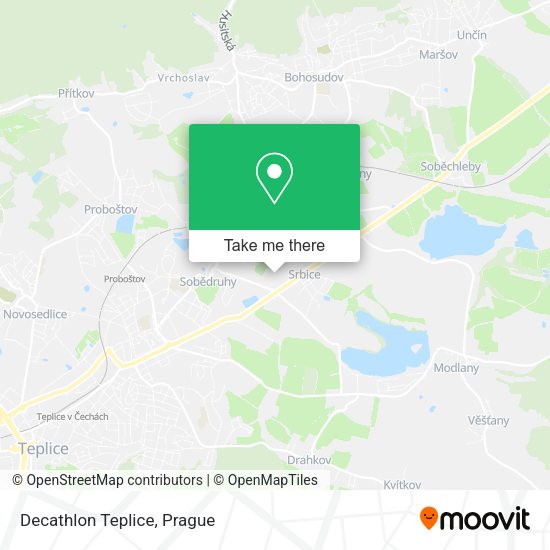 Карта Decathlon Teplice