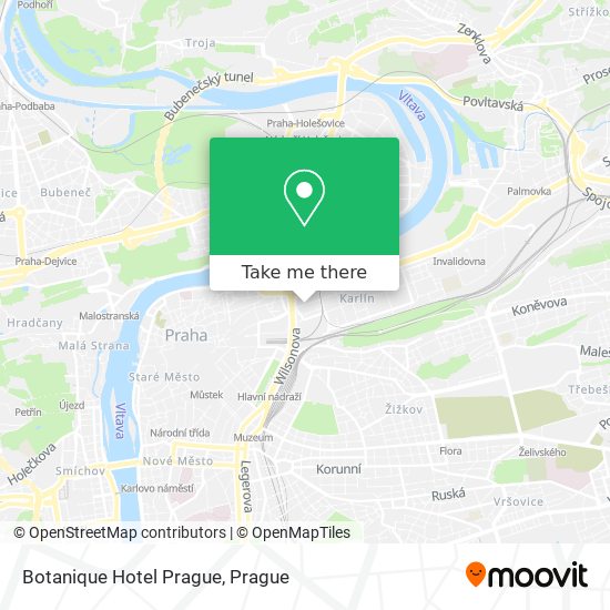 Botanique Hotel Prague map