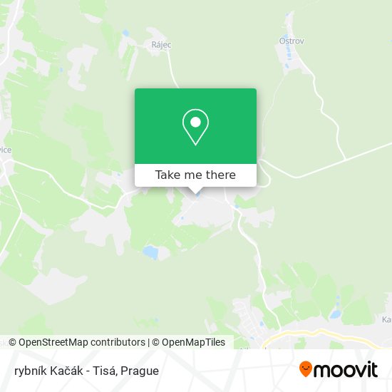 rybník Kačák - Tisá map