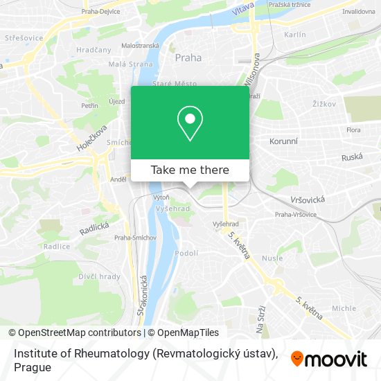 Карта Institute of Rheumatology (Revmatologický ústav)