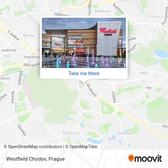 Карта Westfield Chodov