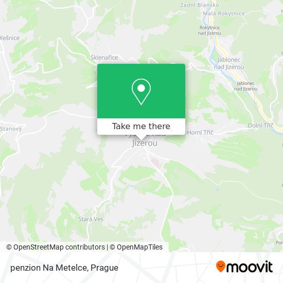 penzion Na Metelce map