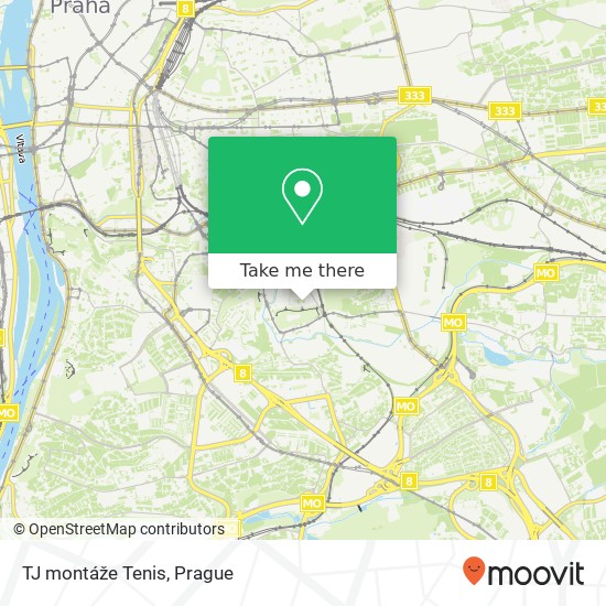 TJ montáže Tenis map