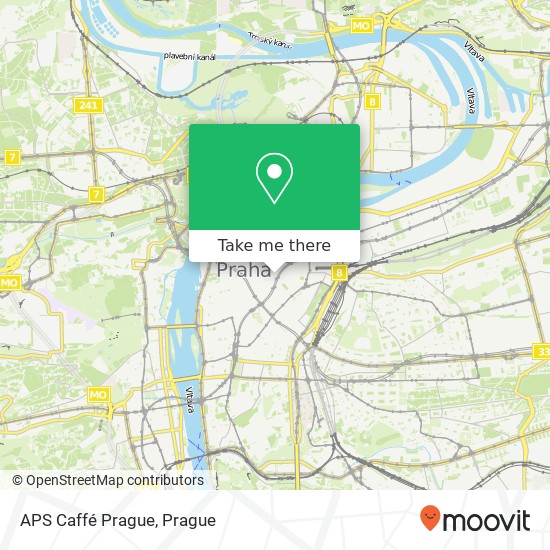 APS Caffé Prague map